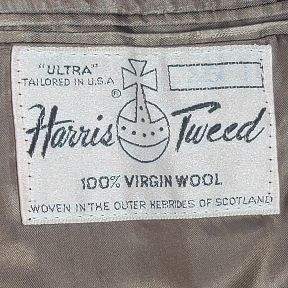 Harris Tweed Young Quinlan Vintage Hand Woven 100% Virgin Scottish Wool Jacket - Picture 10 of 16